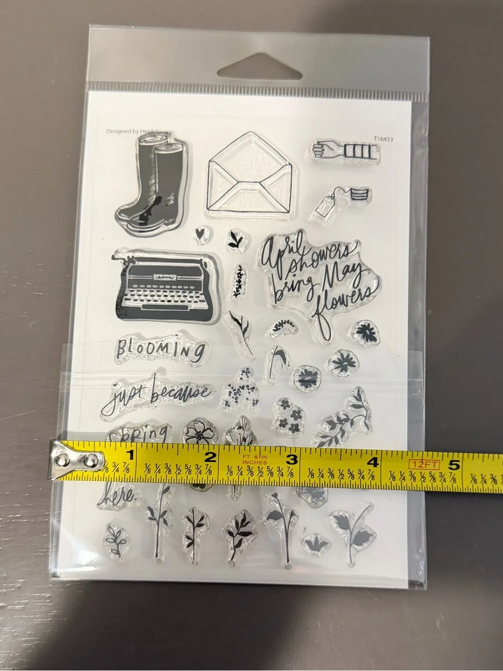Heidi Swapp 4X6 Spring Flowers Stamp Set